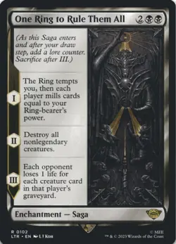 MTG One Ring to Rule Them All Normal NM Universes Beyond: The Lord of the Rings: - Image 1