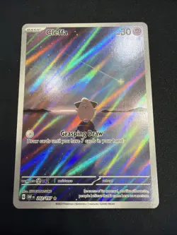 Pokemon TCG Cleffa Full Art Holo Card 202/197 Obsidian Flames Illustration Rare - Image 1