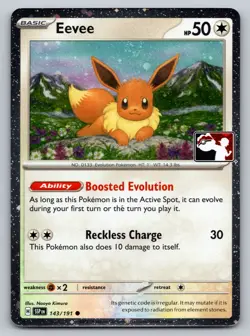 Eevee Holo Common Prize Pack Series Cards 143/191 NM C2 - Image 1