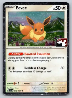 Eevee Holo Common Prize Pack Series Cards 143/191 NM C1 - Image 1