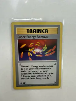 Super Energy Removal 1st Edition Trainer Base Set Pokemon TCG 4 Card Lot Shadow - Image 5