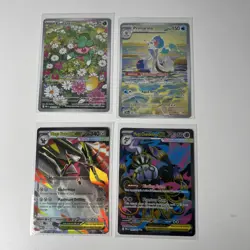 4 cards Fomantis Primarina Chandelure Pitch Black in hand! Pokemon English - Image 1