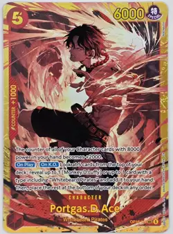 Portgas.D.Ace (118) OP16-118 Secret Rare The Time of Battle One Piece Foil NM - Image 1