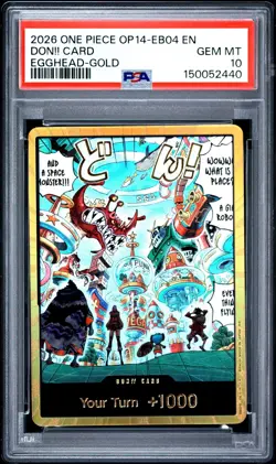 One Piece Egghead Gold DON!! PSA 10 | OP14-EB04 The Azure Sea's Seven | 2026 - Image 1