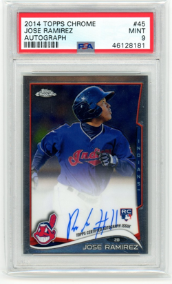 Jose Ramirez Rookie Auto 2014 Topps Chrome #45 PSA 9 - Image 1