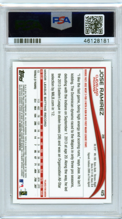 Jose Ramirez Rookie Auto 2014 Topps Chrome #45 PSA 9 - Image 2