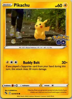 Pikachu (Cosmos Holo) 027/078 Promo Miscellaneous Cards & Products Pokemon NM - Image 1