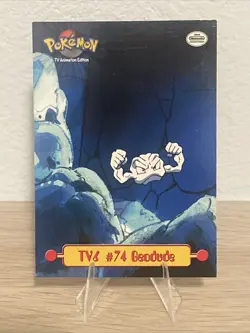 Pokemon TCG Topps TV6 #74 Geodude TV Animation Edition Puzzle Card - Image 1