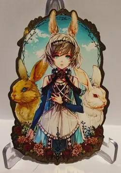 Goddess Story Flourishing Flowers Metal Card Anime Bunny Girl - Image 1