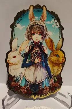 Goddess Story Flourishing Flowers Metal Card Anime Bunny Girl - Image 2