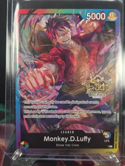 Monkey.D.Luffy Rainbow Leader- 3rd Anniversary Tournament Card (3 Brothers Pack) - Image 1