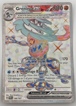 Greninja ex 198/167 Ultra Rare Full Art Twilight Masquerade Pokemon Card NM - Image 1