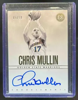 2018-19 Panini Encased Chris Mullin Endorsements Gold Auto #05/10 Warriors - Image 1