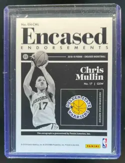 2018-19 Panini Encased Chris Mullin Endorsements Gold Auto #05/10 Warriors - Image 2