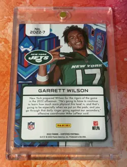 GARRETT WILSON 2022 PANINI CERTIFIED MIRROR PINK /199 - Image 2