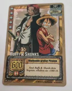 One Piece Karte HOLO JS-T01 Ruffy & Shanks Blutbande Großer Piraten - Image 1