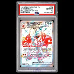 Pokemon Card PSA 10 Charizard ex SVP 074 Promo Paldean Fates FA Shiny 2024 #1 - Image 1