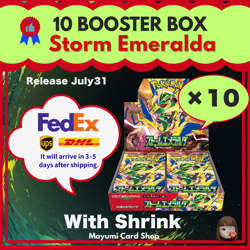 PSL [10set] Storm Emeralda Booster Box Pokemon Card Japanese Mega M6 w/shrink - Image 1