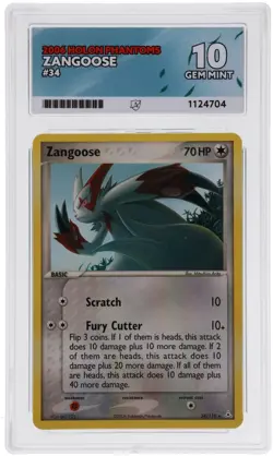 Zangoose 34/110 Ace 10 Holon Phantoms Pokemon Card Game - Image 1