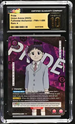 Union Arena GRADED Pride Fullmetal Alchemist R One Star PRISTINE 10 CGC ENGLISH - Image 1