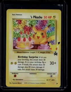 Pokemon TCG Birthday Pikachu 24/53 Celebrations Classic Collection NM - Image 1