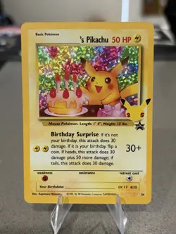 Birthday Pikachu 24/53 Pokemon TCG Celebrations Classic Collection NM - Image 2