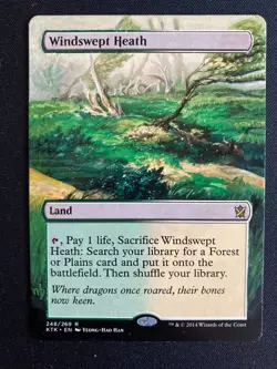 Windswept Heath (Khans of Tarkir) ALTERED with extended art, hand painted! - Image 1