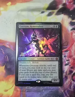 Stamped Foil Gwenom, Remorseless M/NM Magic MTG Marvel's Spider-man - Image 1