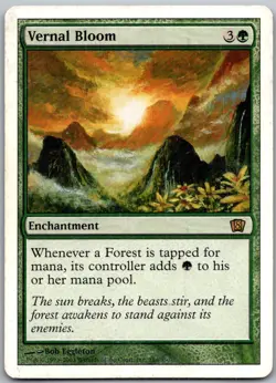 Vernal Bloom 286 Rare 8th Edition Magic: The Gathering Lightly Played - Image 1