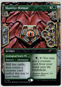 Monster Manual 1782 Borderless Rainbow Foil DnD Secret Lair MTG Near Mint - Image 1
