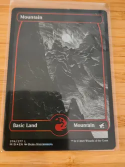 MTG Mountain (FOIL Full Art) 274 Innistrad: Midnight Hunt M/NM Free UK P&P - Image 1