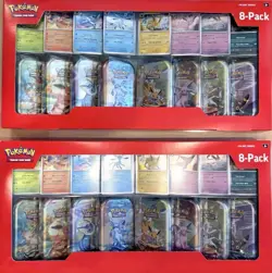 Pokemon TCG: Prismatic Evolutions 8 Mini-Tins Promos Costco Lot Of 2 - Image 1