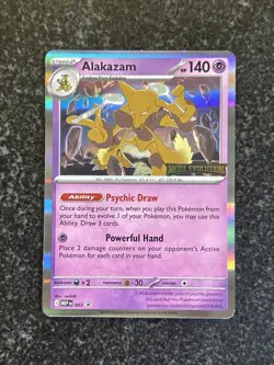 Alakazam Pokemon Mega Evolution Stamped Holo 003 Promo Near Mint NM - Image 1