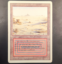 Wizards of the Coast Badlands MTG Revised Rare Land Regular ENG - Image 1
