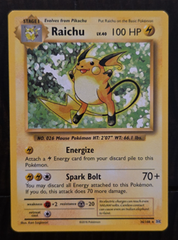 Pokemon TCG 2016 XY - Evolutions 36/108 Raichu Deck Exclusive Non-Holo Rare - Image 1