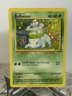 Pokemon TCG Bulbasaur Classic Collection CLV 001/034 Holo NM - Image 1