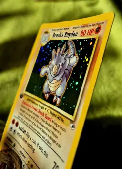 Pokemon Karte Brock’s Rhydon #2 - Gym Heroes 1st Edition - Englisch - Rare Holo - Image 2
