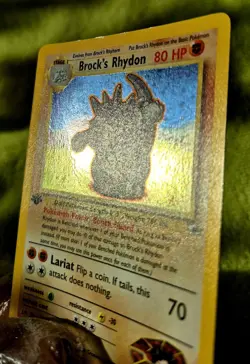 Pokemon Karte Brock’s Rhydon #2 - Gym Heroes 1st Edition - Englisch - Rare Holo - Image 4