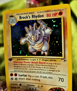 Pokemon Karte Brock’s Rhydon #2 - Gym Heroes 1st Edition - Englisch - Rare Holo - Image 5