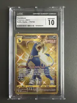 Pokemon 2021 Houndoom #179 Battle Styles Pokemon CGC 10 - Image 1