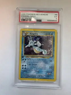 2000 POKEMON NEO GENESIS 1ST ED #8 KINGDRA-HOLO PSA 5 - Image 1