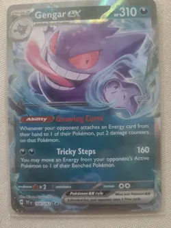 Pokemon TCG Gengar EX Temporal Forces Ultra Rare Card 104/162 - Image 3