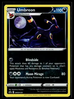 SWSH: Sword & Shield Promo Cards #SWSH129 Umbreon NM - Image 1