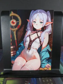 Frieren: Beyond Journey's End Custom Art Card NM Anime Waifu CCG Collectible - Image 1