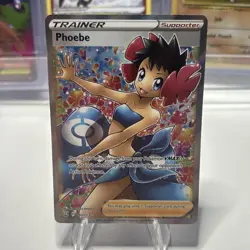 Pokemon TCG Phoebe 161/163 Sword & Shield Battle Styles Holo Full Art Card NM - Image 1