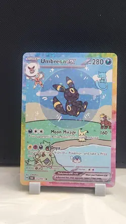 Pokemon Sparkle Holo Rainbow Boarder Cute Anime Bubble Umbreon EX Card - Image 1