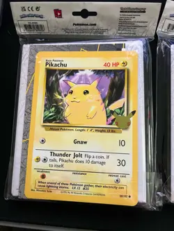 Pokemon Jumbo Pikachu Promo Card Binder 25th Anniversary Stamped Base Set NEW 820650809606 - Image 3