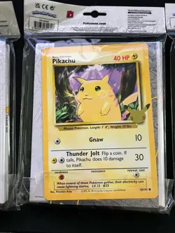 Pokemon Jumbo Pikachu Promo Card Binder 25th Anniversary Stamped Base Set NEW 820650809606 - Image 4