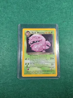 Dark Weezing 14/82 Team Rocket Holo Vintage Pokemon Card Sleeved Toploaded 2000 - Image 1