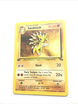 SANDSLASH - 41/62 - 1st Edition Fossil - Pokemon Card - EXC - Image 1